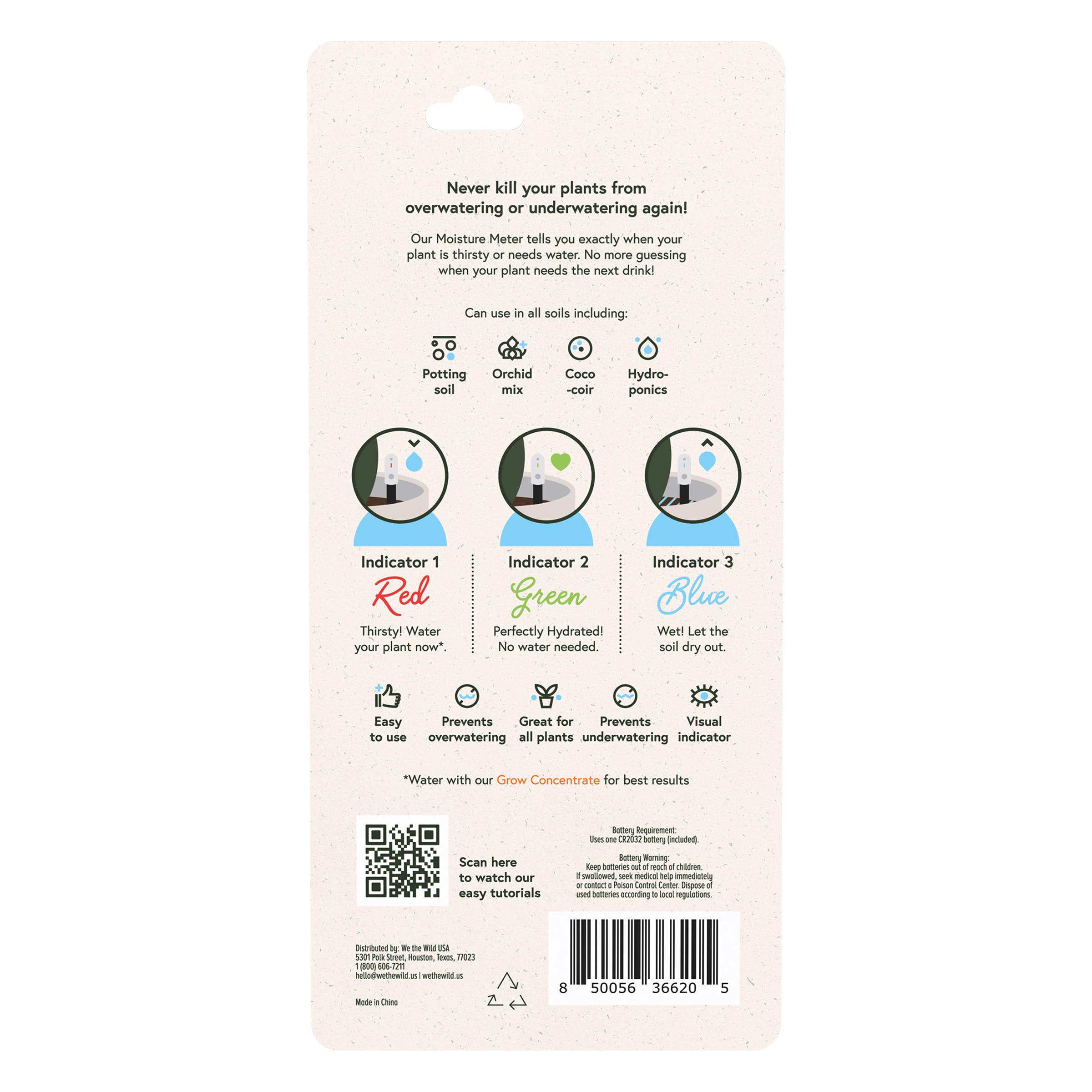 Soil Moisture Meter For Houseplants