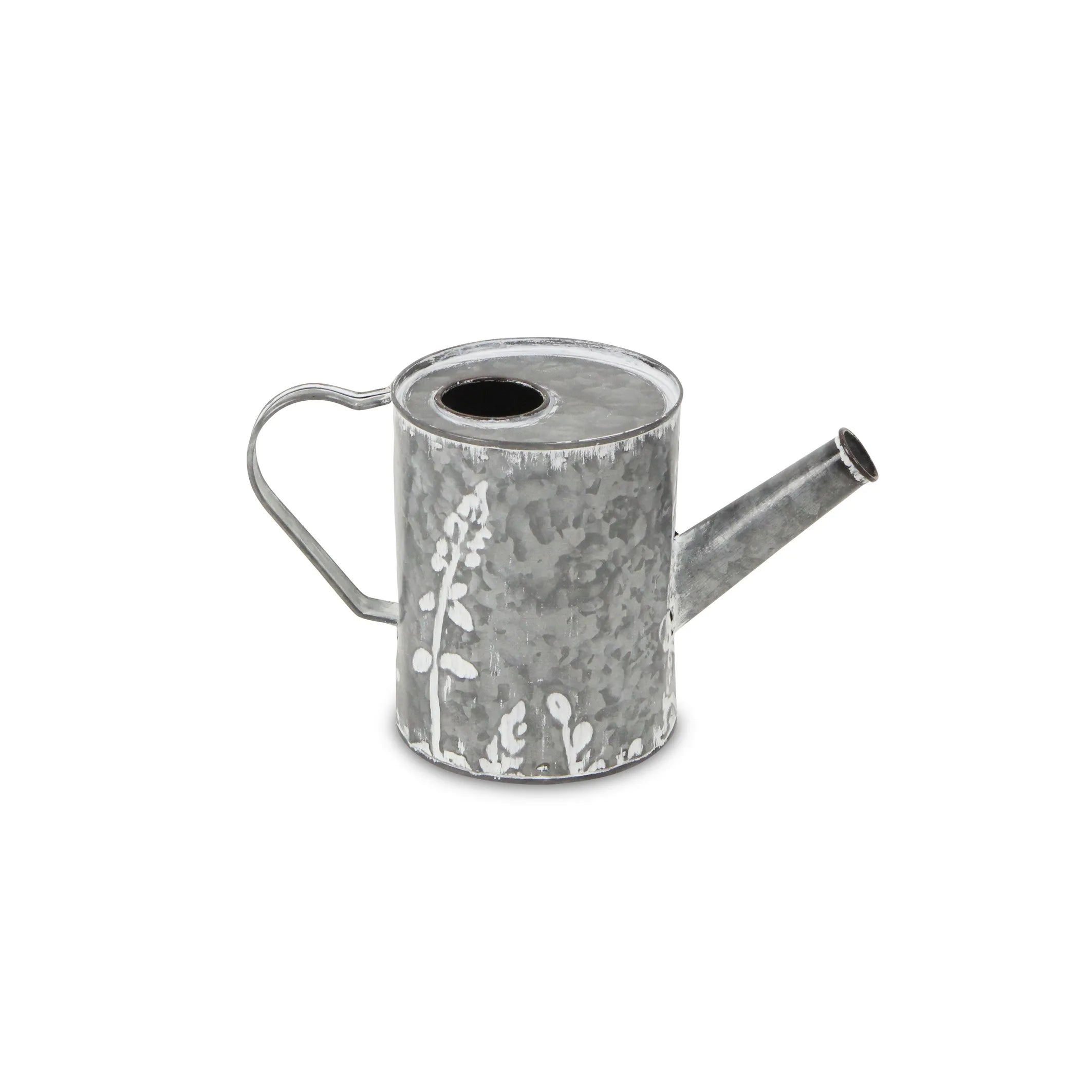 Galvanized Metal Flowers HPainted Decorative Watering Can