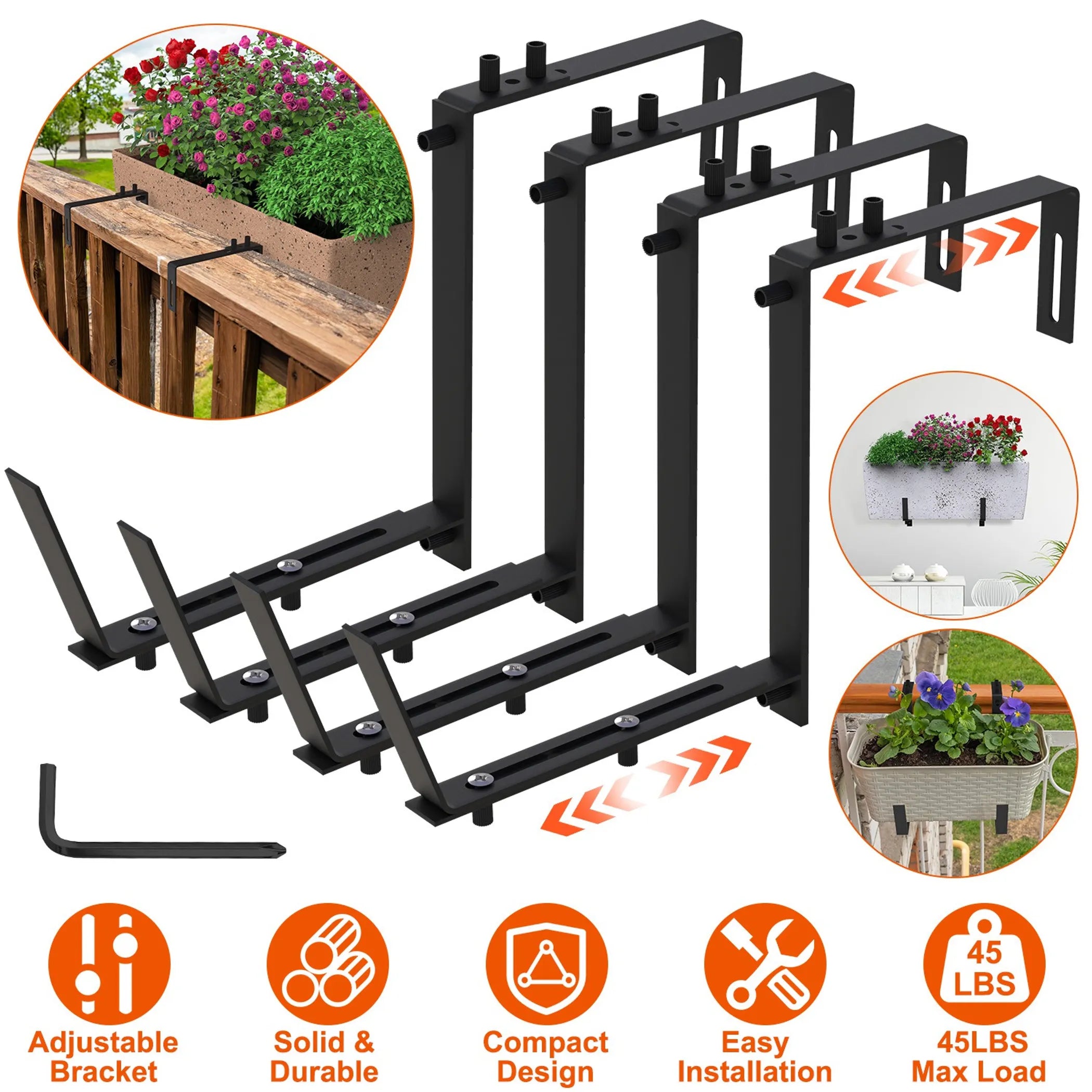 4Pcs Adjustable Planter Box