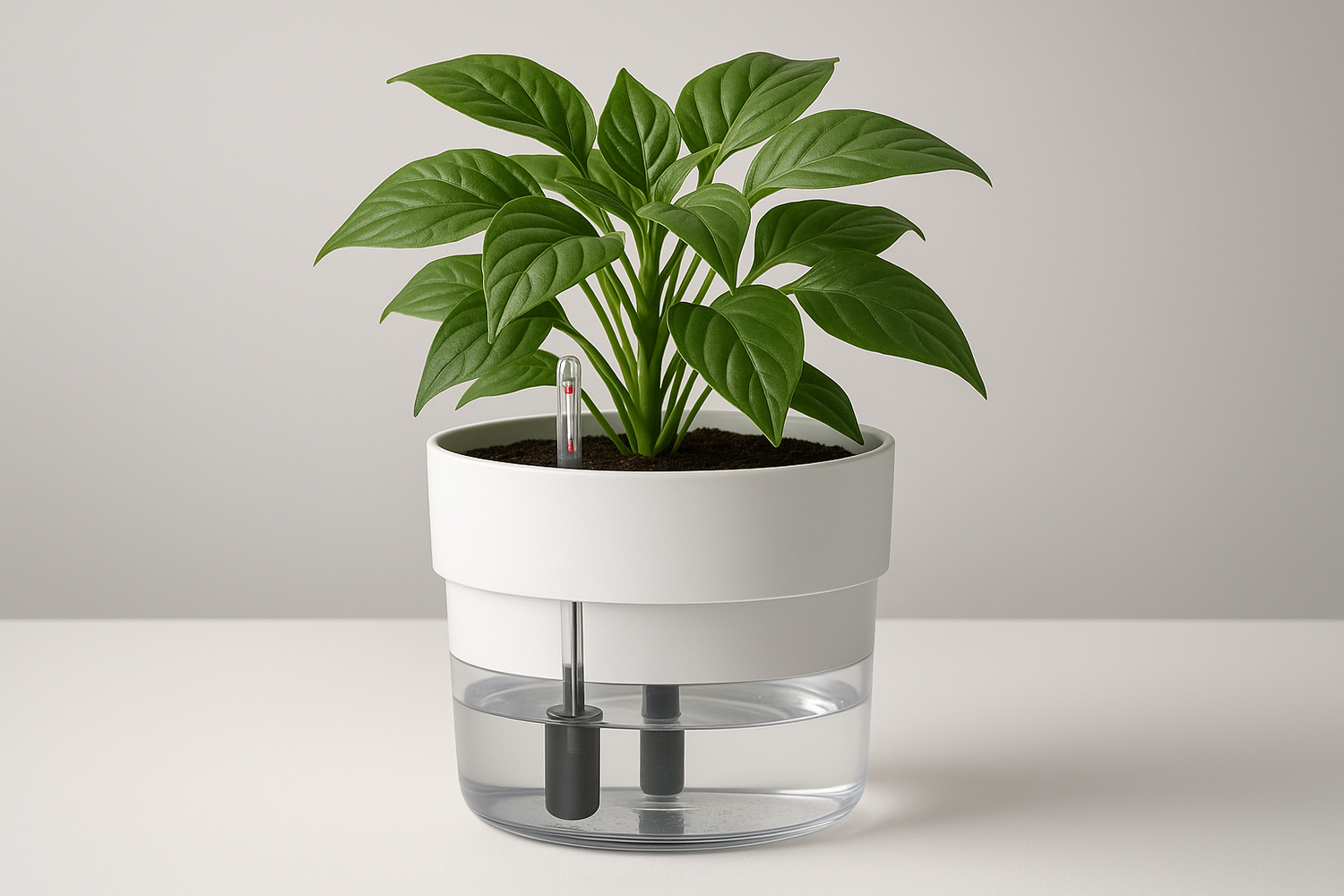 Self-watering plant pot technology