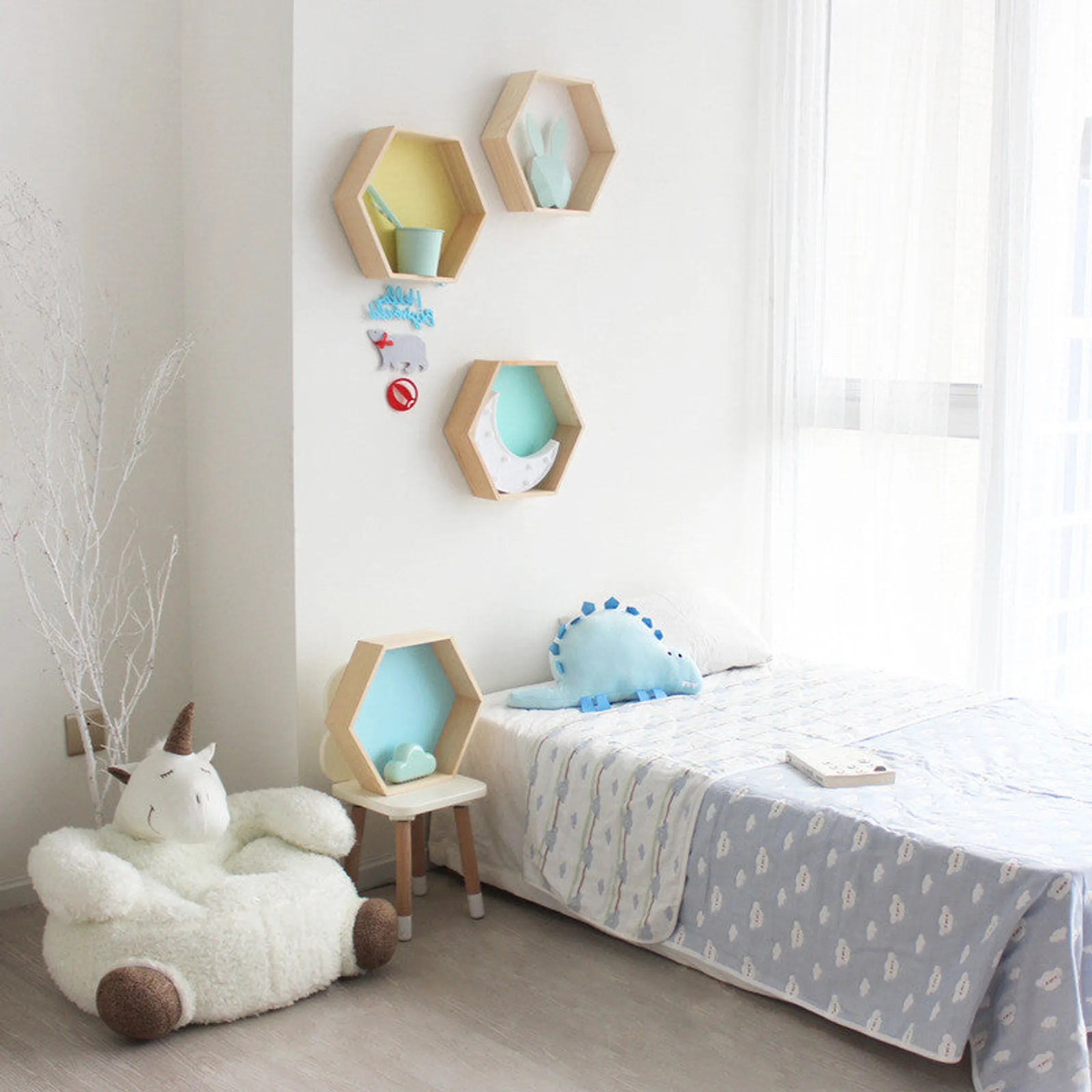 Hexagonal Wall Shelf
