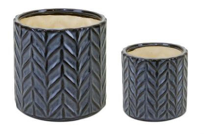 Pot (Set of 2) 4.5"D x 4.5"H, 6.5"D x 6.25"H Terra Cotta