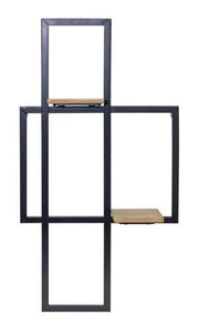 Wall Shelf 17.5"L x 33.5"H Iron/Wood