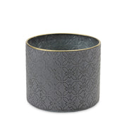 Melrose International Set of 3 Ornate Geometric Metal Planters