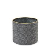 Melrose International Set of 3 Ornate Geometric Metal Planters