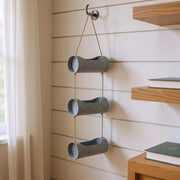 HomeRoots Galvanized Metal Three-Tier Hanging Planter