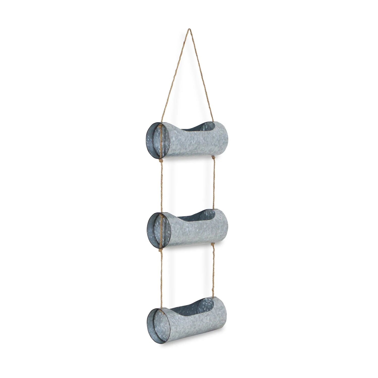Galvanized Metal Three Tier Hanging Planter