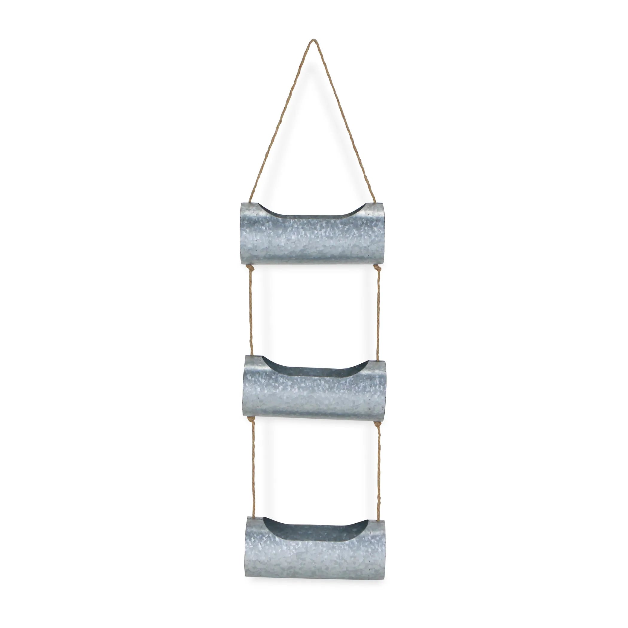 Galvanized Metal Three Tier Hanging Planter