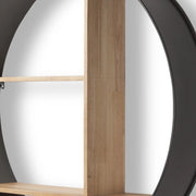HomeRoots Black & Brown Circular Multi-Tier Wall Shelf – 36"
