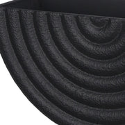 HomeRoots Set of 2 Black Metal Geometric Half Moon Wall Planters