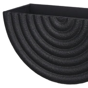 HomeRoots Set of 2 Black Metal Geometric Half Moon Wall Planters
