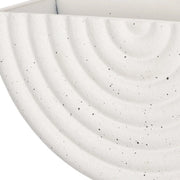 HomeRoots Set of 2 White Metal Geometric Half Moon Wall Planters