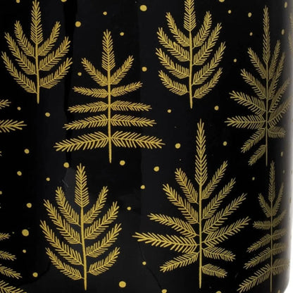 Set of Two Black And Gold Ceramic Pot Planters