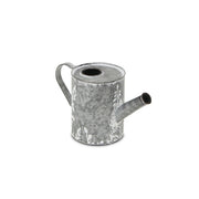 HomeRoots Gray & White Hand-Painted Galvanized Metal Decorative Watering Can