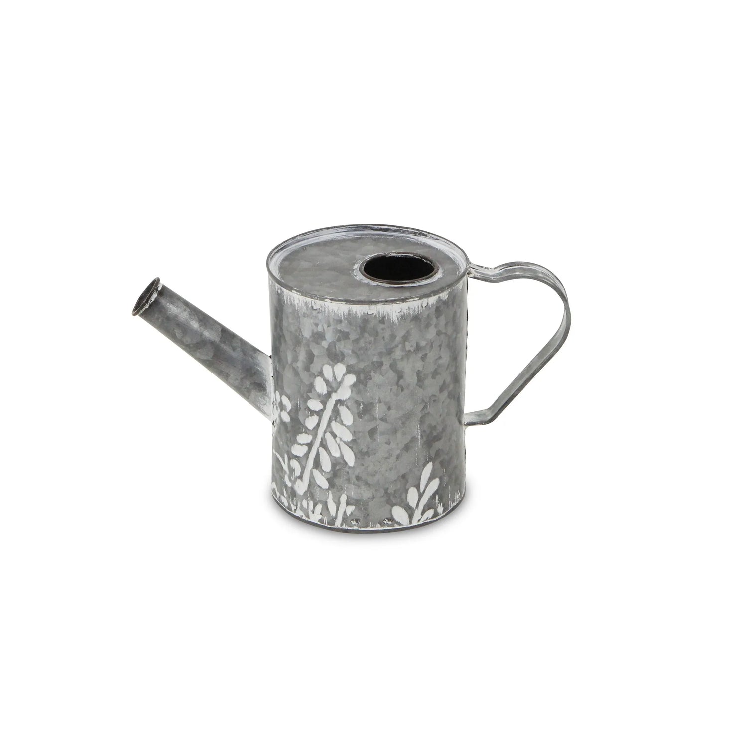 Galvanized Metal Flowers HPainted Decorative Watering Can