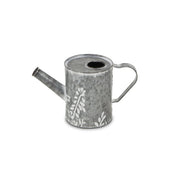 HomeRoots Gray & White Hand-Painted Galvanized Metal Decorative Watering Can