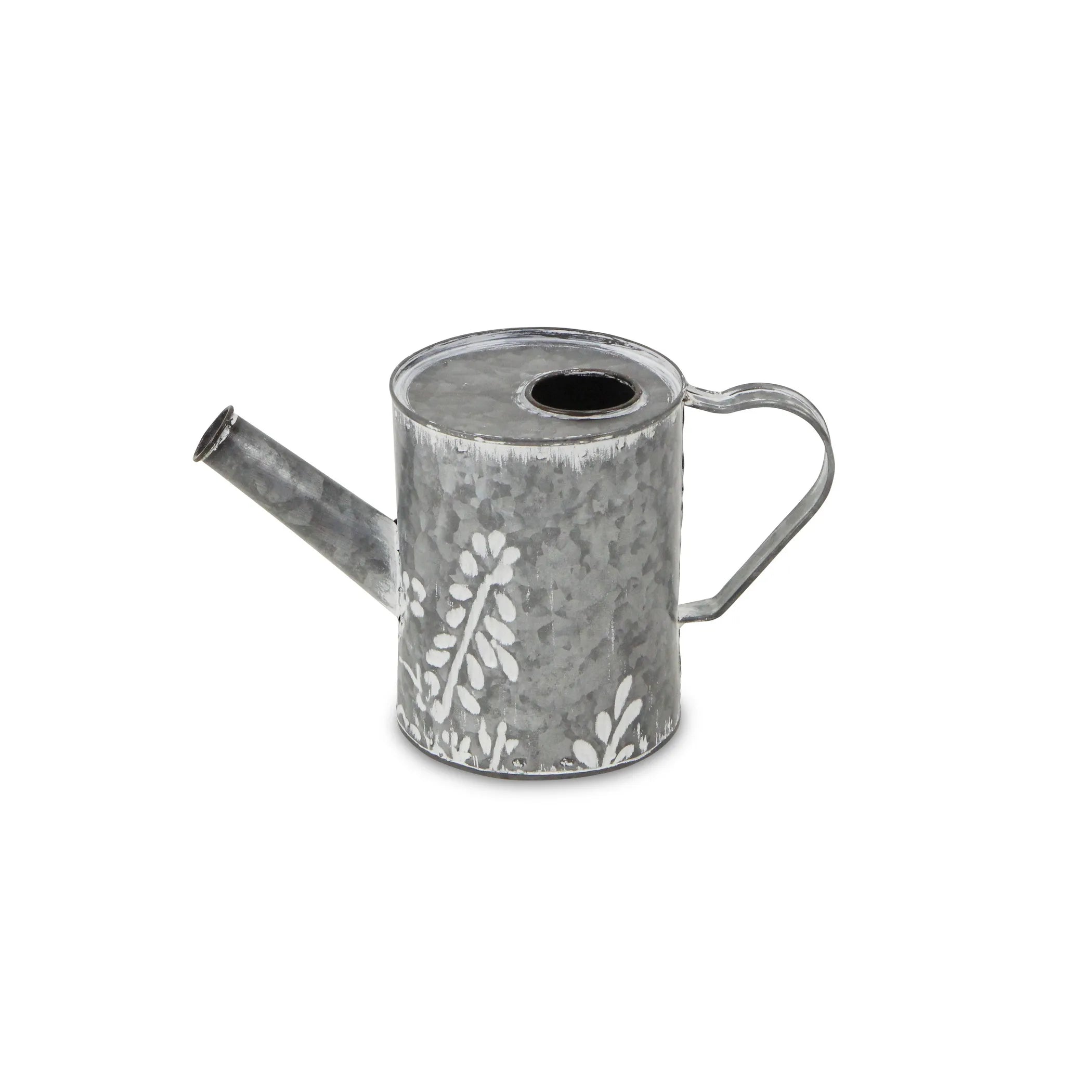 Galvanized Metal Flowers HPainted Decorative Watering Can