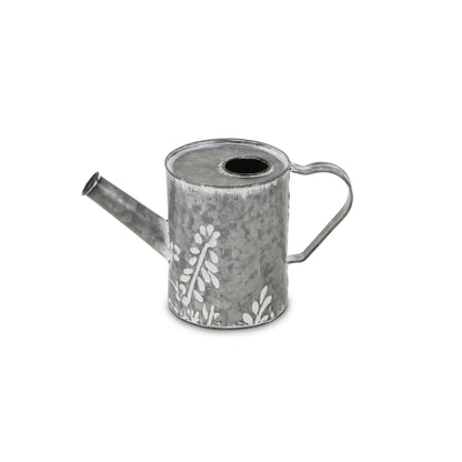 Galvanized Metal Flowers HPainted Decorative Watering Can