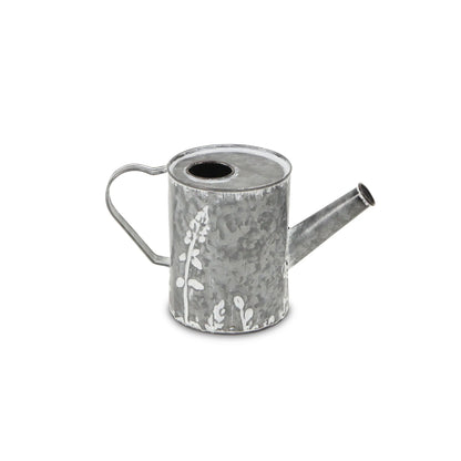 Galvanized Metal Flowers HPainted Decorative Watering Can