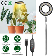 Plant Grow Light LED Full Spectrum Circle Growing Lamp