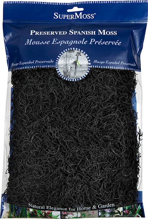 SuperMoss Preserved Spanish Moss – Hunter, Black & Dusty Rose – Black