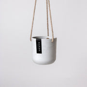 4" Signature Stone Hanging Planter Pot – Black
