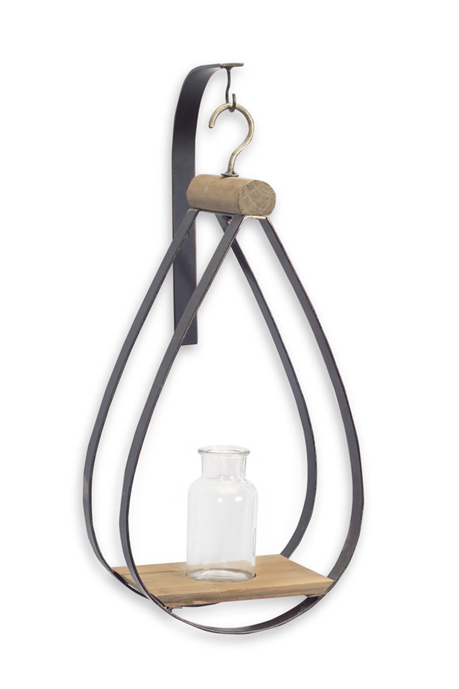 Melrose International Set of 2 Hanging Bottle Wall Vases – 21"