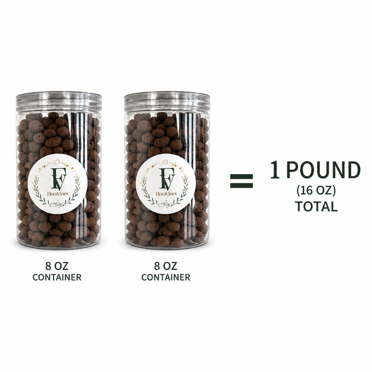 LECA Clay Pebbles for Plants – 1 lb, Two 8 oz Containers – Default Title