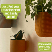 Quilted Design Wall Planter with Hidden Drip Tray | Wall Planter with Mounting Kit | Premium Collection Quilted Design