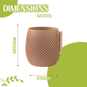 Spiral Design Wall or Tabletop Planter | 5.5" Diameter Premium Planter Pot | Wall Mount or Tabletop | Made in USA