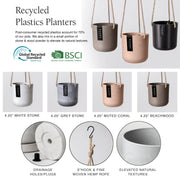4" Signature Stone Hanging Planter Pot