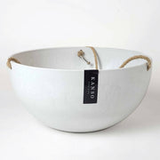 12" Rounded Signature Stone Hanging Planter – White Stone