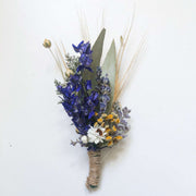 Dried Flower Bouquet – Sunflowers, Eucalyptus, Daisies & Yarrow – Rustic Farm-Grown California Wedding & Home Décor Arrangement
