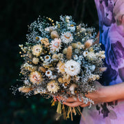 Blush Strawflower Dried Flowers Bouquet