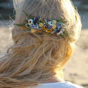 Dried Flower Bouquet with Blue Lavender, Pink Gomphrena, Daisies, Wheat & Oregano
