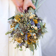 Eucalyptus hair comb with dried Yarrow and Lavender Dried Bridal bouquet / Dry Flower Wedding, Rustic Boho Brides, Bridesmaid bouquet