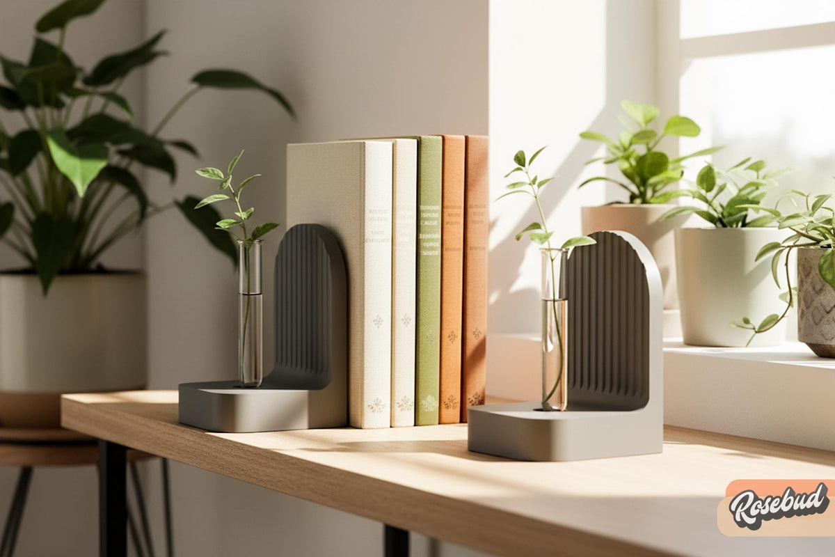 Ribbed Modern Bookend